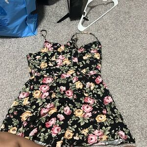 Pink and organs flower patters, Summer Romper